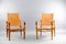 Vintage Cognac Leather Safari Lounge Chairs by Wilhelm Kienzle for Wohnbedarf, Set of 2, Image 1