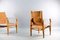 Vintage Cognac Leather Safari Lounge Chairs by Wilhelm Kienzle for Wohnbedarf, Set of 2, Image 7