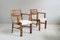 French Oak Armchairs, 1950s, Set of 2 4