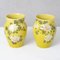 Antike japanische gelb glasierte Awaji Keramikvasen, 2er Set 2
