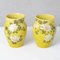 Antique Japanese Yellow Glazed Awaji Ceramic Vases, Set of 2 2