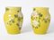 Antique Japanese Yellow Glazed Awaji Ceramic Vases, Set of 2, Image 4