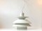 Vintage Danish White Pendant Lamp from Jeka, 1970s, Imagen 1