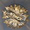 Mid-Century Italian Brass and Crystal Pendant Light Ceiling Lamp from Venini, Image 14