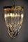Mid-Century Italian Brass and Crystal Pendant Light Ceiling Lamp from Venini, Image 9