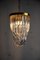 Mid-Century Italian Brass and Crystal Pendant Light Ceiling Lamp from Venini 11