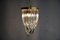 Lámpara de techo colgante italiana Mid-Century de latón y cristal de Venini, Imagen 7