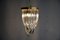 Mid-Century Italian Brass and Crystal Pendant Light Ceiling Lamp from Venini, Image 7