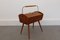 Scatola da cucito Mid-Century in ottone e legno, Germania, anni '50, Immagine 10