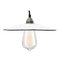 Vintage Industrial French White Enamel Pendant Lamp 1