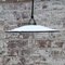 Vintage Industrial French White Enamel Pendant Lamp, Image 4