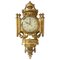 Reloj de pared estilo Luis XVI de latón y esmalte dorado Francia de principios del siglo XX, Imagen 1