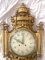 Reloj de pared estilo Luis XVI de latón y esmalte dorado Francia de principios del siglo XX, Imagen 3