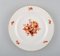 Antique Meissen Porcelain Plates with Orange Hand-Painted Flowers, Set of 3 2