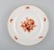 Antique Meissen Porcelain Plates with Orange Hand-Painted Flowers, Set of 3, Image 2