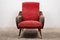 Italian Red and Grey Ladies Lounge Chairs, 1952, Set of 2, Image 3