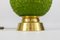 Table Lamps in Green Acrylic Glass and Gilt Brass, 1970s, Set of 2 6