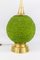 Table Lamps in Green Acrylic Glass and Gilt Brass, 1970s, Set of 2 5