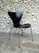 Schwarzer Mid-Century 3107 Stuhl von Arne Jacobsen für Fritz Hansen, 1950er 1