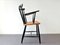 Mid-Century Black and Wooden Spindle Armchair, Image 3