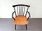 Fauteuil Spindle Mid-Century Noir et Bois 4