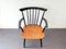 Mid-Century Black and Wooden Spindle Armchair 4