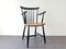 Mid-Century Black and Wooden Spindle Armchair 1