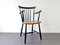 Mid-Century Black and Wooden Spindle Armchair, Image 1