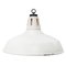 Vintage Industrial American White Enamel Factory Pendant Lamp from Benjamin Electric Manufacturing Company 1