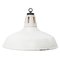 Vintage Industrial American White Enamel Factory Pendant Lamp from Benjamin Electric Manufacturing Company, Image 1