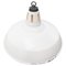 Vintage Industrial American White Enamel Factory Pendant Lamp from Benjamin Electric Manufacturing Company, Image 3