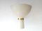 Cream colored metal and brass diabolo shaped wall lamp, 1960s, Image 2