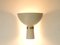 Lámpara de pared en forma de diábolo de metal y latón color crema, 1960, Imagen 9