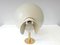 Cream colored metal and brass diabolo shaped wall lamp, 1960s 5