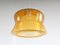 Vintage Golden Yellow and White Glass Pendant Lamp 2