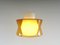 Vintage Golden Yellow and White Glass Pendant Lamp 5