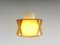 Vintage Golden Yellow and White Glass Pendant Lamp, Immagine 5