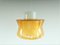Vintage Golden Yellow and White Glass Pendant Lamp, Image 1