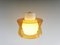 Vintage Golden Yellow and White Glass Pendant Lamp, Image 6