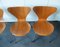 Teak 3107 Esszimmerstühle von Arne Jacobsen für Fritz Hansen, 1960er, 6er Set 6