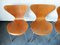 Teak 3107 Esszimmerstühle von Arne Jacobsen für Fritz Hansen, 1960er, 6er Set 5