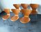 Teak 3107 Dining Chairs by Arne Jacobsen for Fritz Hansen, 1960s, Set of 6 9