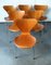 Teak 3107 Dining Chairs by Arne Jacobsen for Fritz Hansen, 1960s, Set of 6 1