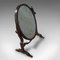 Antique Regency English Oak and Mahogany Vanity Dresser Mirror, 1820s, Image 6