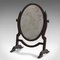 Antique Regency English Oak and Mahogany Vanity Dresser Mirror, 1820s 3