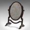 Antique Regency English Oak and Mahogany Vanity Dresser Mirror, 1820s, Image 3