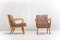 Antimott Easy Chairs & Daybed in Cherry by Walter Knoll / Wilhelm Knoll for Knoll Inc. / Knoll International, 1950s, Set of 3 4