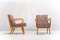 Fauteuils et Divan Antimott en Merisier par Walter Knoll / Wilhelm Knoll pour Knoll Inc. / Knoll International, 1950s, Set de 3 4