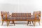 Antimott Easy Chairs & Daybed in Cherry by Walter Knoll / Wilhelm Knoll for Knoll Inc. / Knoll International, 1950s, Set of 3, Image 2