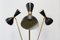 Mid-Century Italian Minimalist Black Brass Floor Lamp in the Style of Stilnovo, 1950s 2